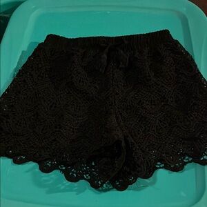 Black Lace Shorts